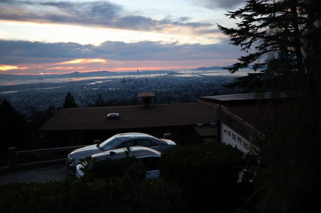 Twilight Vista Over San Francisco Bay from Berkeley Hills