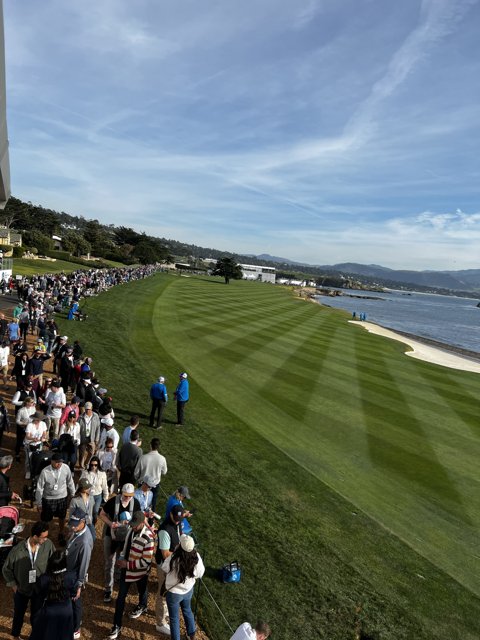A Thriving Crowd at Pebble Beach Golf Links