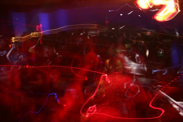 Blurry Night Club Crowd