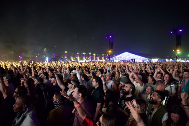 Vibrant Nights at Coachella 2024: A Crowded Symphony