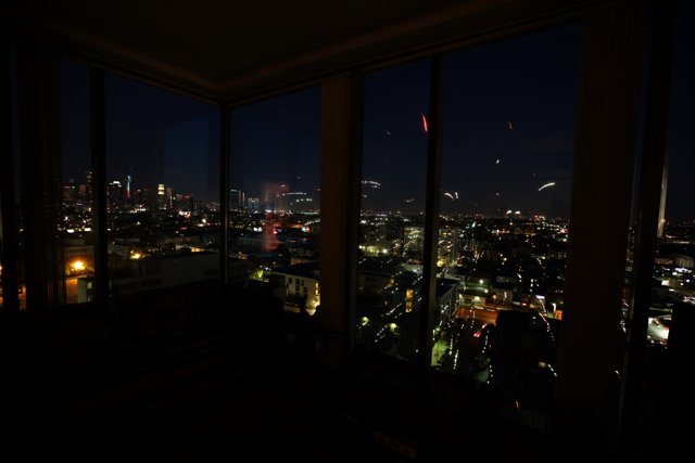 Stunning Cityscape View from Living Room Window
