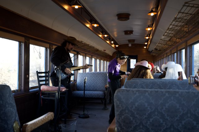 Live Music Performance on Vintage Railway Car