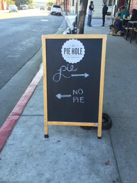 Pie Hole Chalkboard Sign