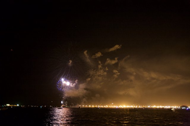 Spectacular Firework Display over Water