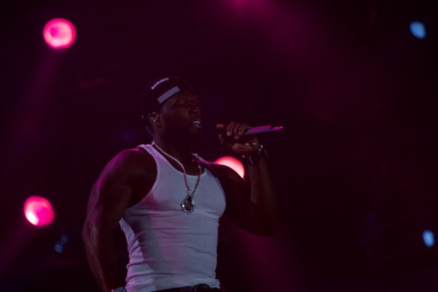 50 Cent Rocks Coachella in Tank Top