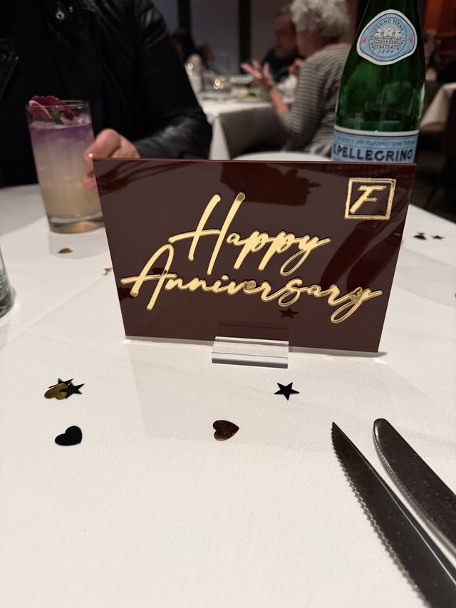 Anniversary Celebration at Fine Dining Restaurant