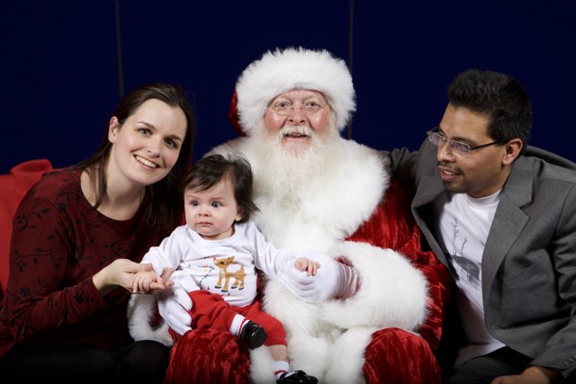 A Festive Family Photo with Santa