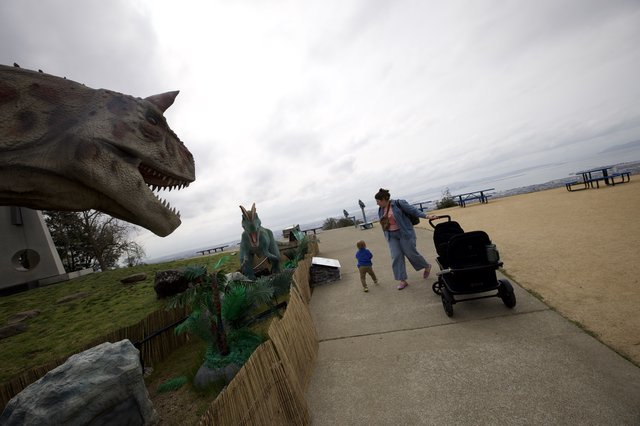 Family Encounter with Dinosaur Display at Seaside Park