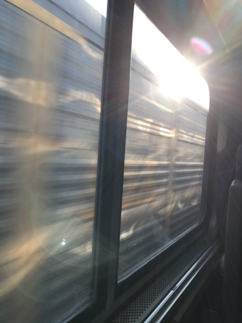 Sunlight Through the Terminal Train Window