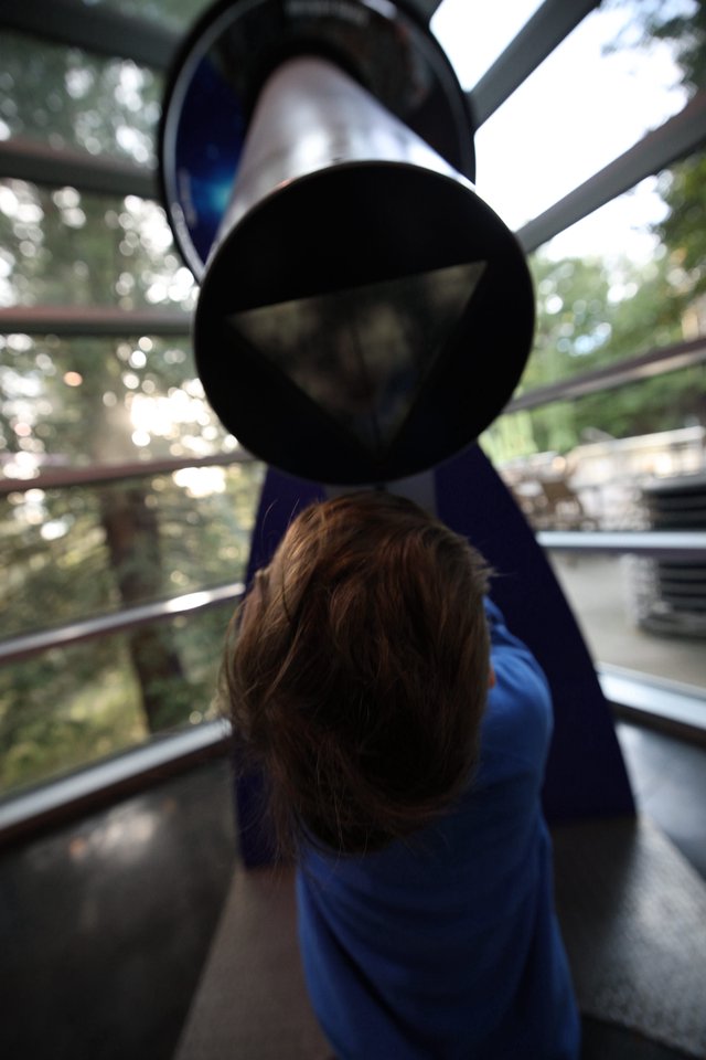 Child Observes from Cable Car Gondola Window