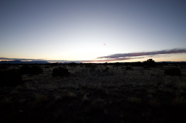 Desert Twilight Over New Mexico Landscape