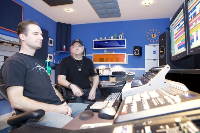 DJ Dan and Uberzone in The Recording Studio