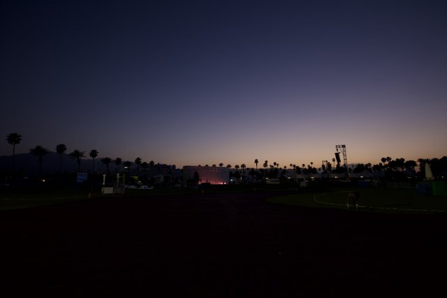 Sunset at the Coachella Baseball Field