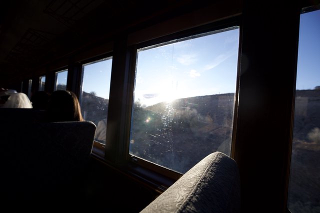 Sunlit Train Journey Through the Southwest