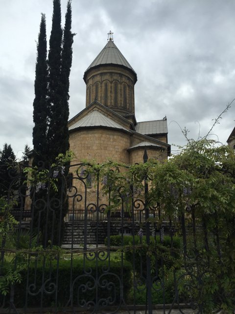 Georgian Church Tower and Fence