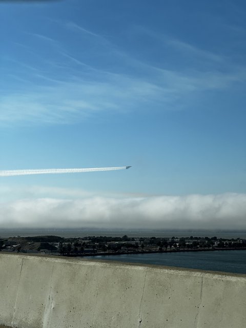 Jet Flying Over the Bay
