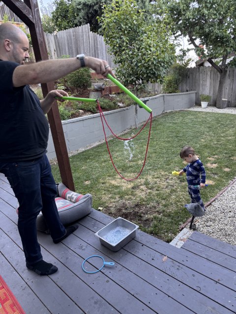 Summer Evening Fun in the Backyard