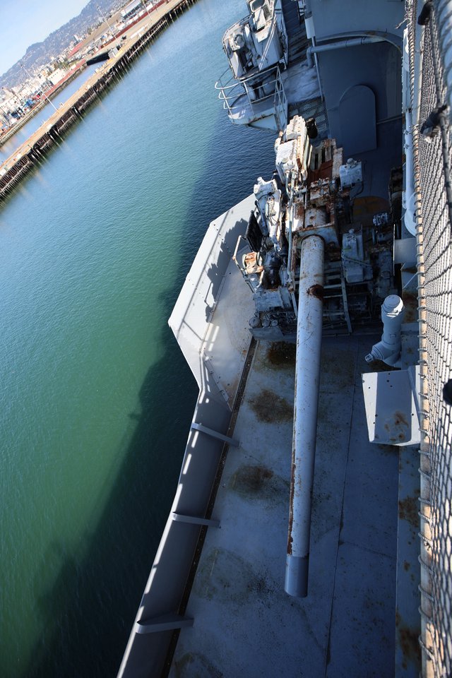 Weathered Naval Deck of Historic USS Hornet
