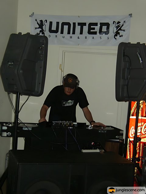 DJ Michael Clarke Entertaining the Crowd