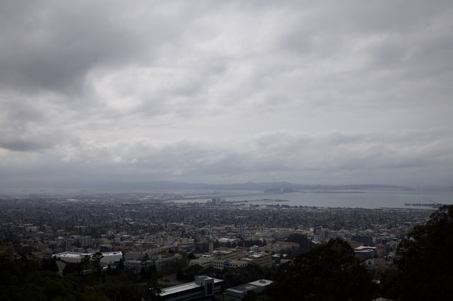 Overcast Bay View from Berkeley Hills Overlook
