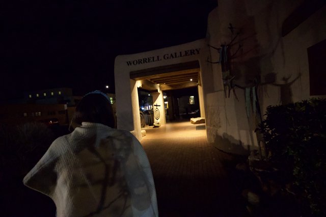 Evening Entrance to Worrell Gallery in Santa Fe