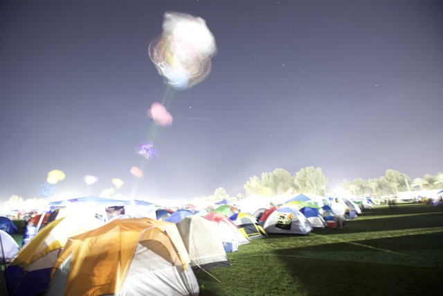 Colorful Balloons and Tents at Coachella 2009