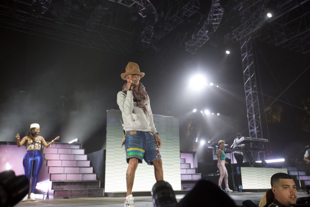 Pharrell Takes Coachella Stage in Cowboy Hat and Shorts