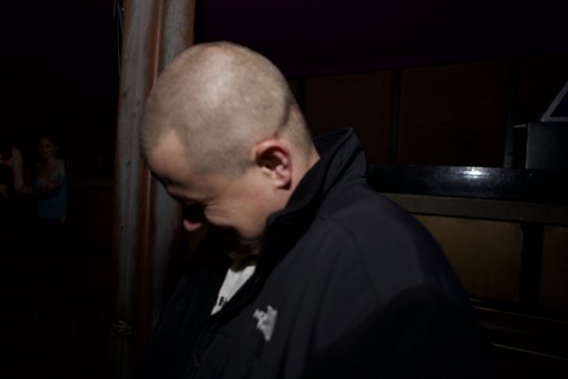 Shaved Head at the Pub