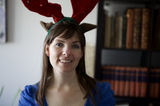 Festive Reindeer Antlers on Christmas Day 2009