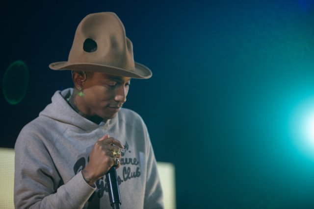 Pharrell Williams performing at Coachella