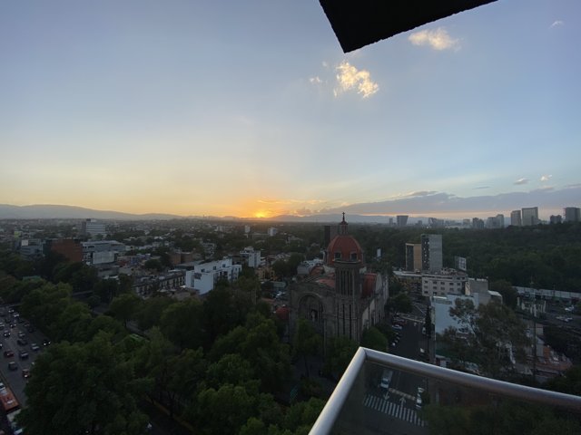 Sunset Over Mexico City Skyline