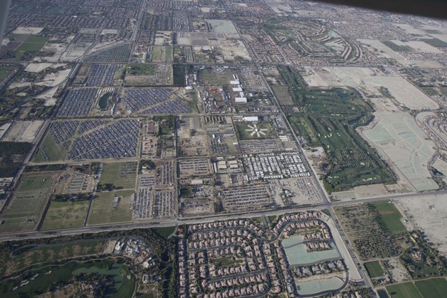 Aerial View of Indio's Urban Landscape
