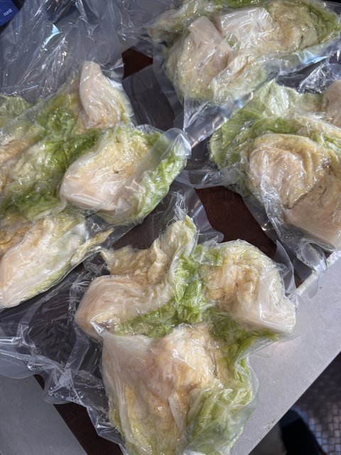 Fresh Lettuce Bundle in Wrapped in Plastic