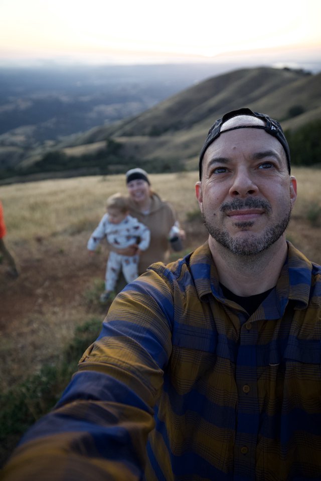 Family Selfie at Sunset on Mount Diablo