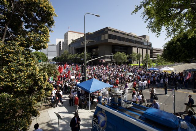 Massive Crowd Gathers for May Day Rally