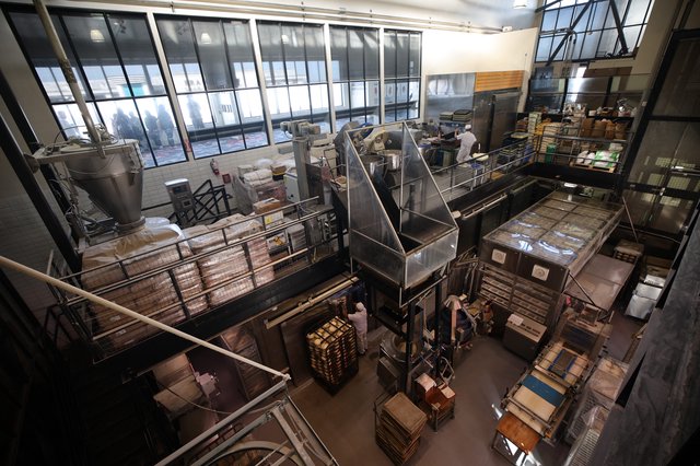 Artisan Bakery Production Floor from Above