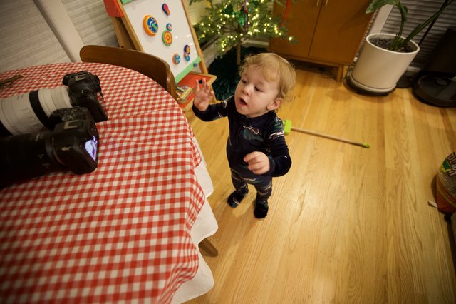 Toddler's Curious Christmas Morning Discovery