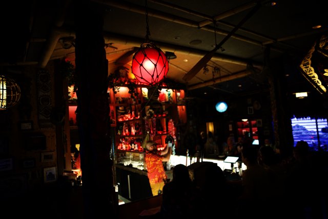 Enchanting Evening at the Lantern-Lit Pub
