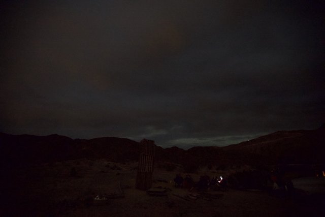 Desert Night Sky Silhouettes
