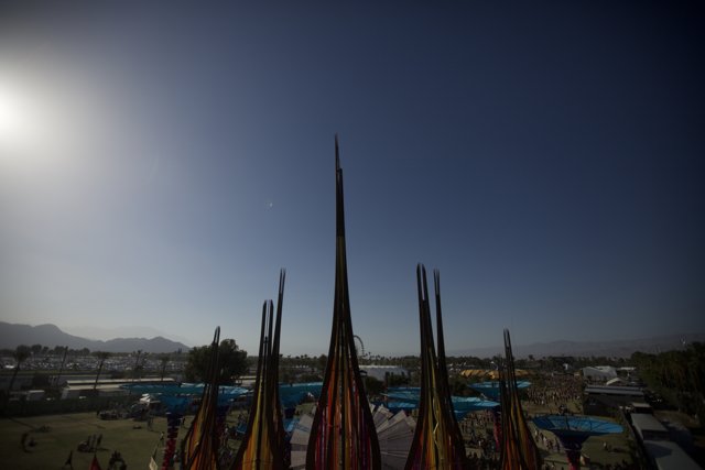 Bright Sunlight over Coachella Tent