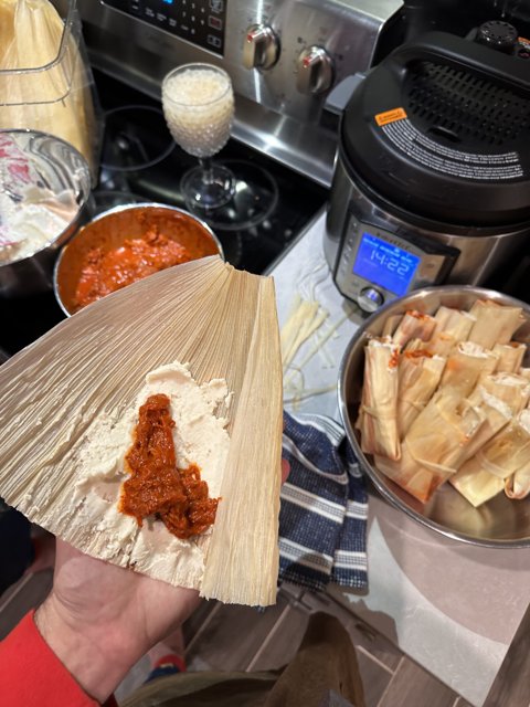 Homemade Tamales on the Stove