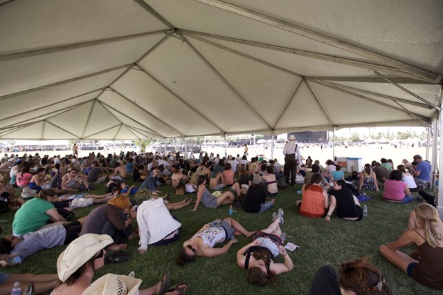 Coachella Crowd Under the Tent