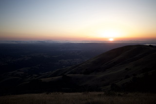 Golden Sunset Over the Bay Area from Mount Diablo