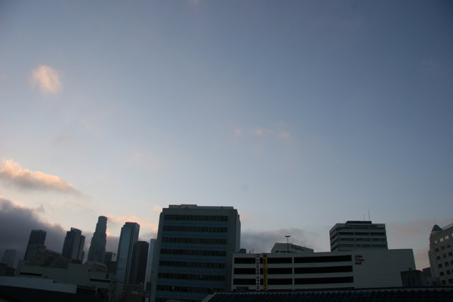 Urban Metropolis Skyline at Sunset