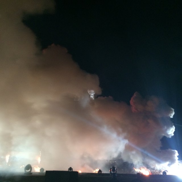 Blaze over Fort Marcy Ballpark