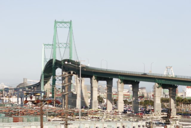 Urban Bridge Over a Waterfront