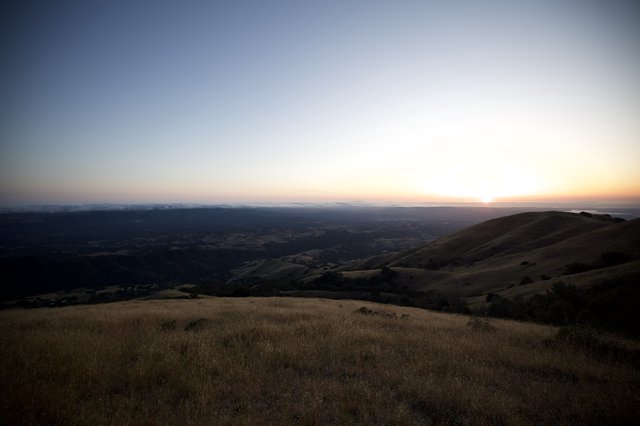 Golden Hills at Dusk from Mount Diablo Summit