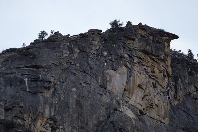 Dramatic Layered Rock Face at Yosemite