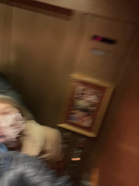Blurry Portrait of a Man in an Elevator