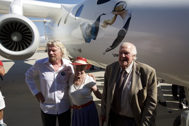 Richard Branson and Companion by White Knight Two